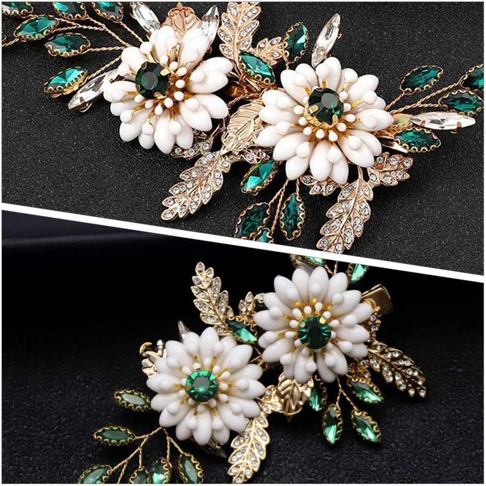 

Vintage Pearl Hairpin Crystal Flower Bridal Hair Clip Elegant Wedding Accessories for Bridesmaids Prom Beauty Pageant Girls