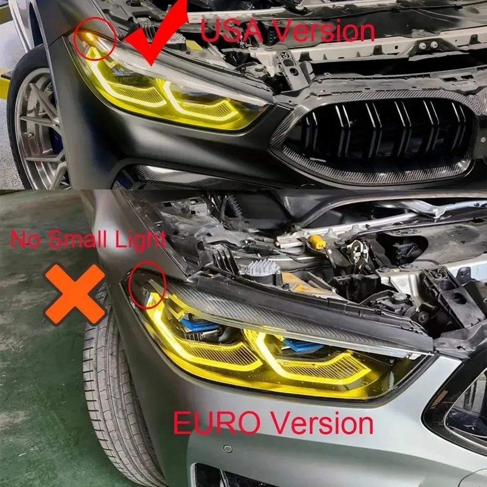 Для BMW G14 G15 G16 M8 F91 F92 Желтый DRL CSL Style 8 Series DRL RGBW Многоцветная светодиодная плата Лимонно-желтые дневные ходовые огни