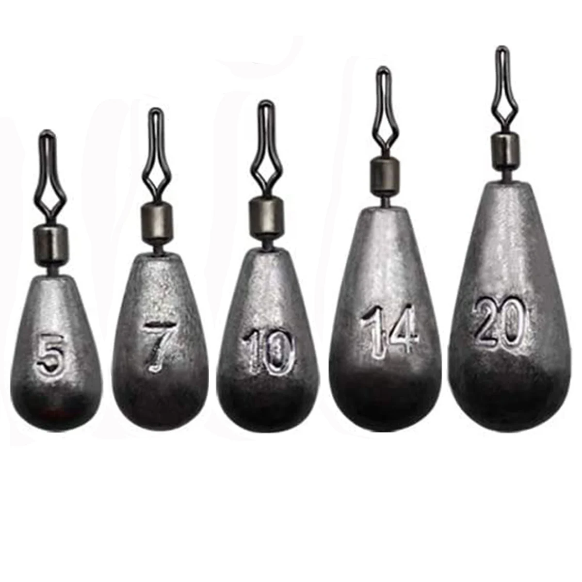 

Tear Drop Shot Weights for Bass Fishing, Fishing Sinkers, 3.5G, 5G, 7g, 10g, 14g, 20g, 5Pcs, 10Pcs