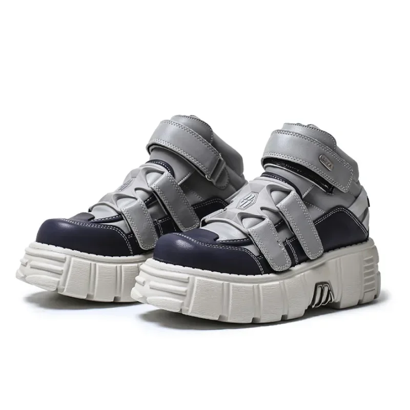 

Осень 2023, новая обувь в стиле ретро в стиле панк, туфли на платформе, металлические повседневные высокие дизайнерские туфли, кроссовки