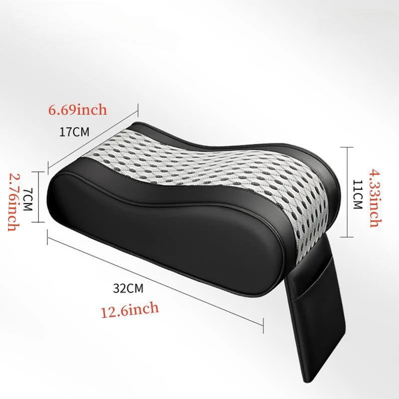 Dicke Netz-Armlehnenauflage für die Mittelkonsole, 7 cm hoch, mit Stauraum und komfortabler Fahrkomfort-Ergonomie – Detail 11