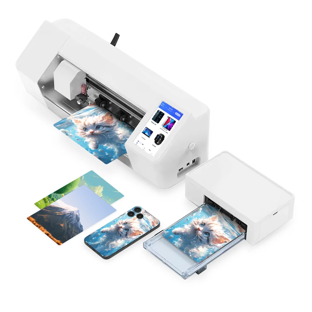 Cell Phone DIY Mobile Skin Photo Printer Customizable 300 dpi Resolution Phone Back Cover Film Color Printing Machine