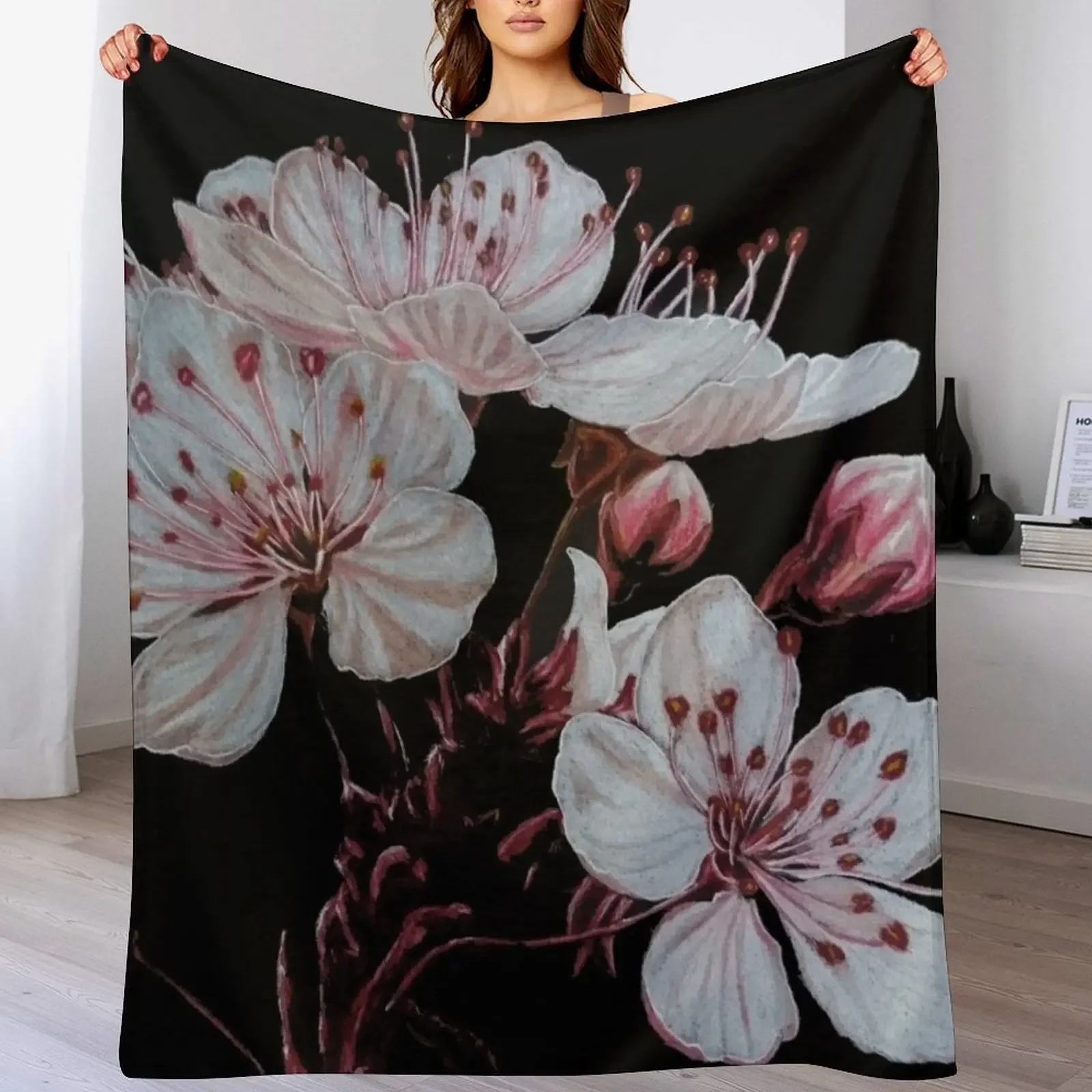 

Cherry Blossom Throw Blanket Sofa anime Travel Heavy Blankets