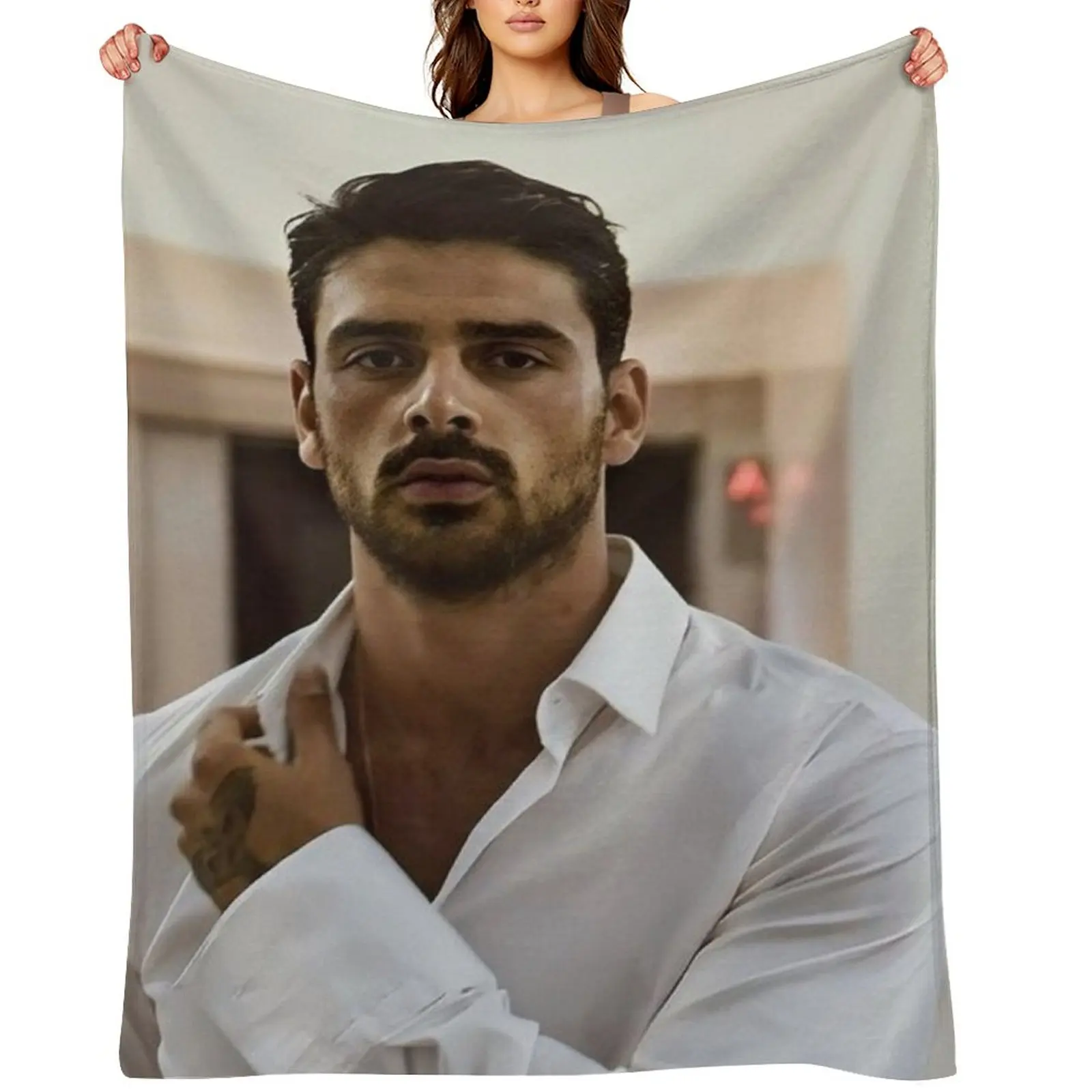 

michele morrone Throw Blanket Luxury Brand wednesday Loose for winter Blankets