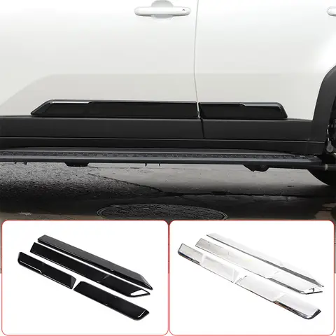 도요타 랜드 크루저 250 프라도 LC250 2024 ABS 실버 사이드 문짝 트림, 사이드 문짝 바디 몰딩 스트립 커버 트림, 자동차 액세서리