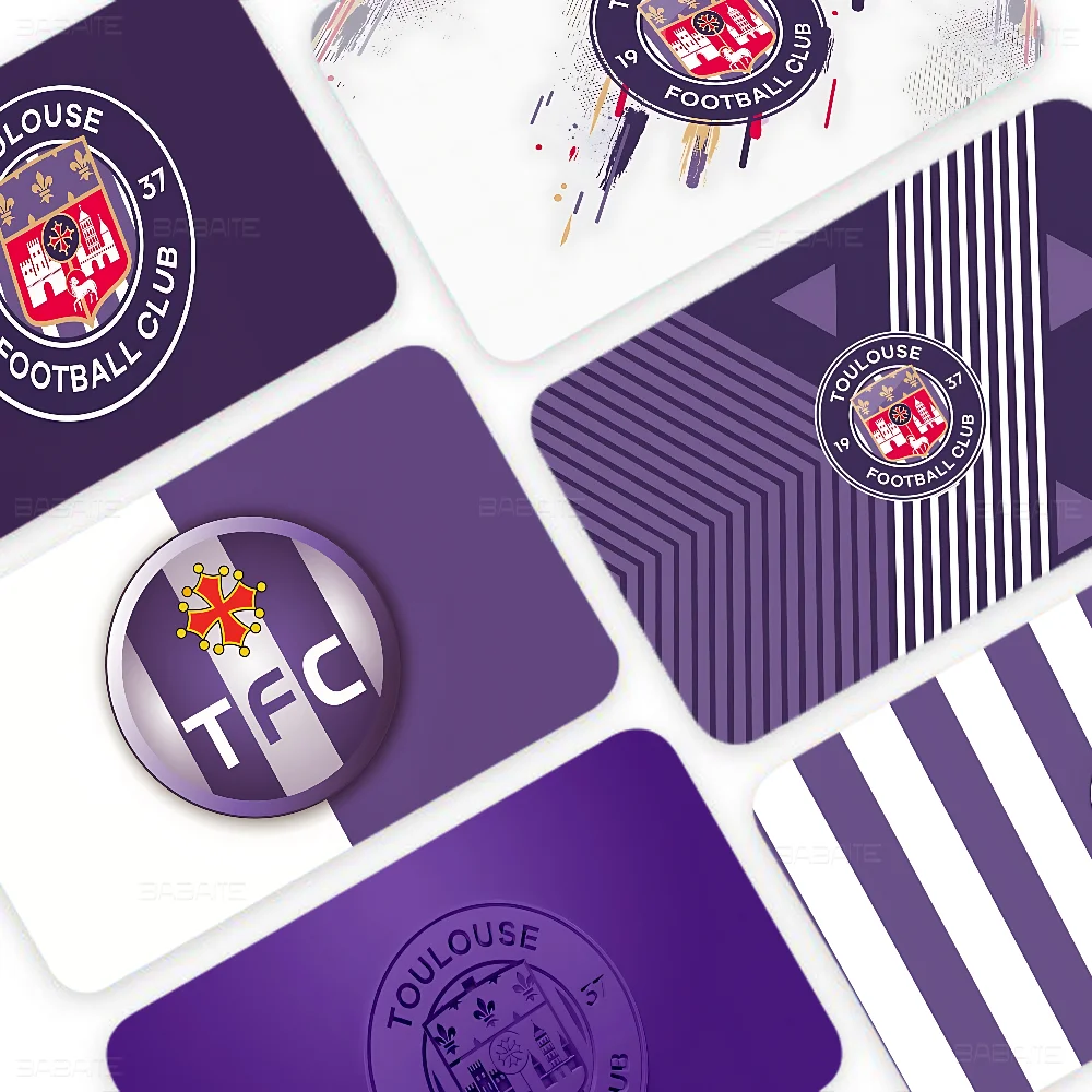 T-Toulouse-e Fc-funda adhesiva de cubierta de película de juego para Chip pequeño, tarjeta de débito de crédito, lado frontal