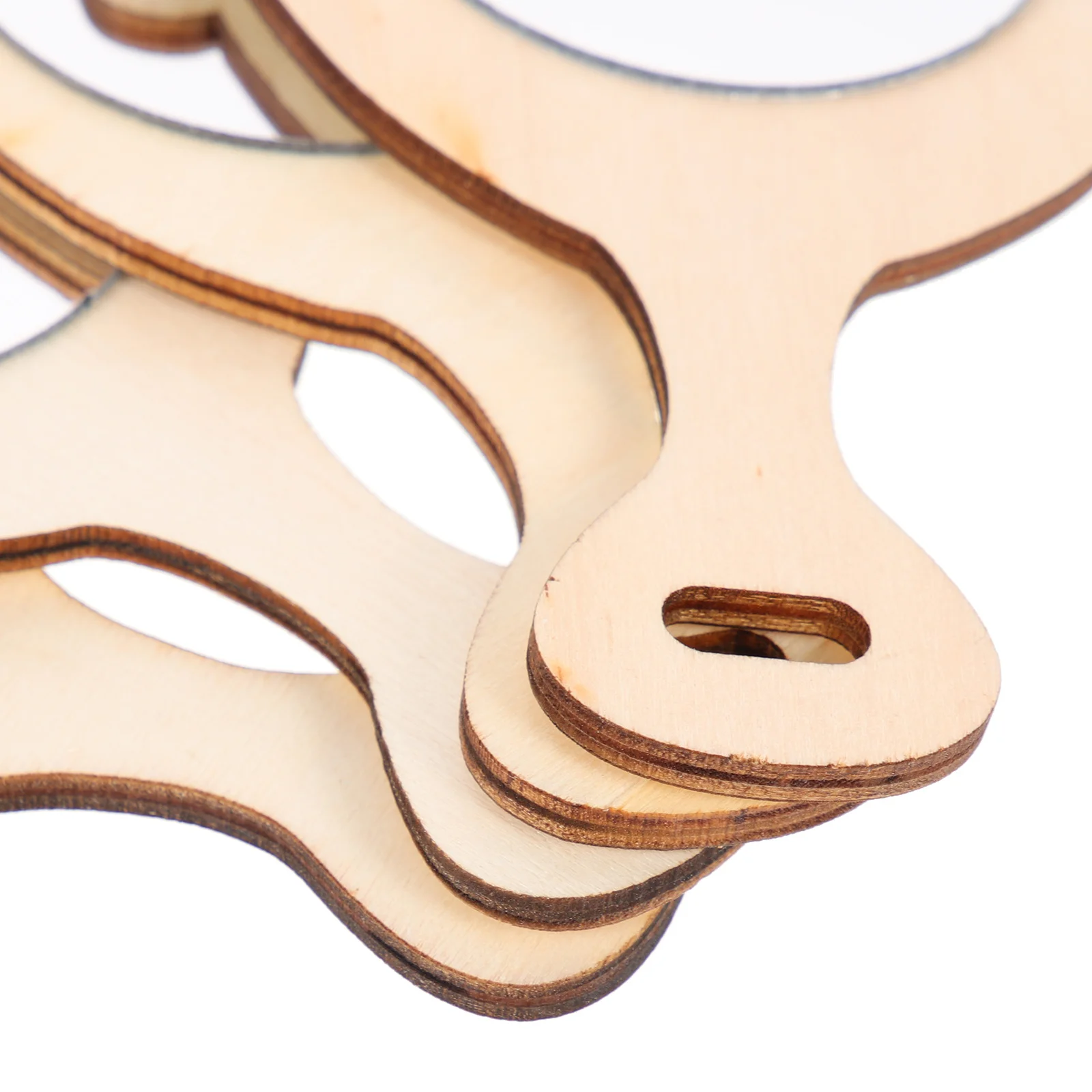 Miroirs à main en bois inachevés pour enfants, 10 pièces, fournitures artisanales pour peinture décorative, Mini miroir, cadeau, activité créative