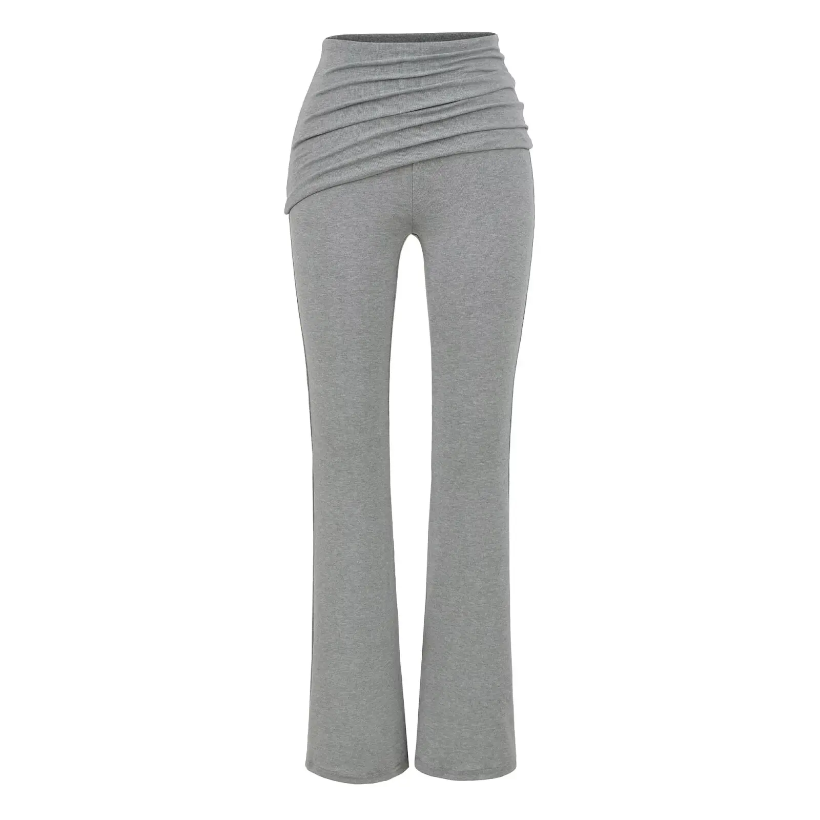 Street Sle Pure Color Yoga-Sporthose für Damen, hohe Taille, ausgestellte Freizeithose, sexy, enges Po-Design, sinnliche Cloud-Hose