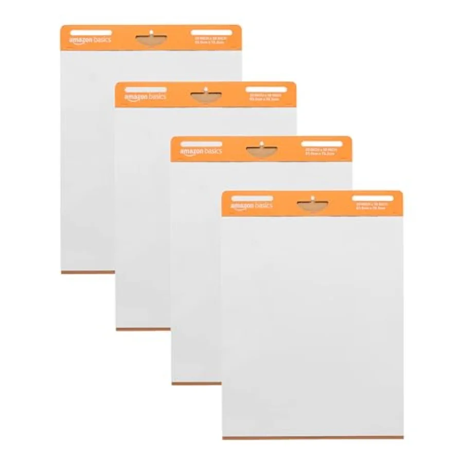 

Sticky Easel Pads for Presentations Whiteboard-Compatible 25 x 30 Inch Rectangular White 4-Pack