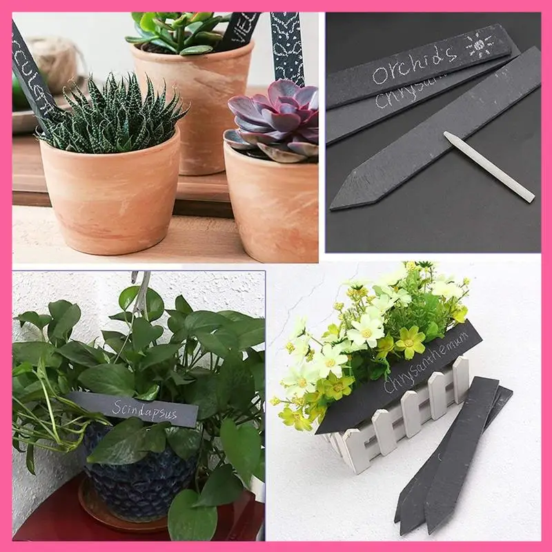 

HOT-20PCS Slate Plant Label Markers Garden Labels Tags For Vegetable Or 20X3cm