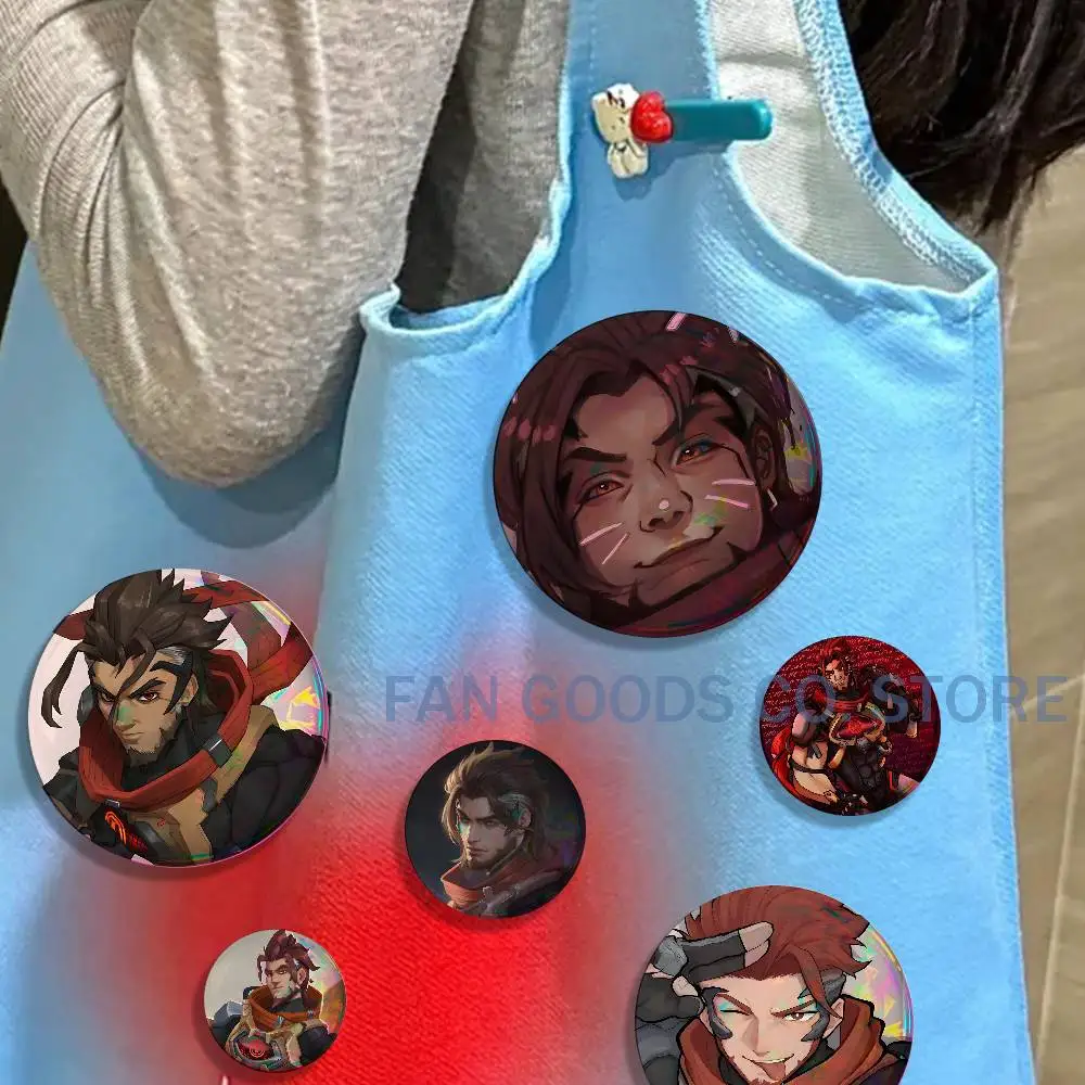 O-Overwatch E-Emre Sarioglu Brooches for Backpack Accessories 25mm,32mm,48mm,58mm,75mm Round Enamel Pins Cartoon Badge