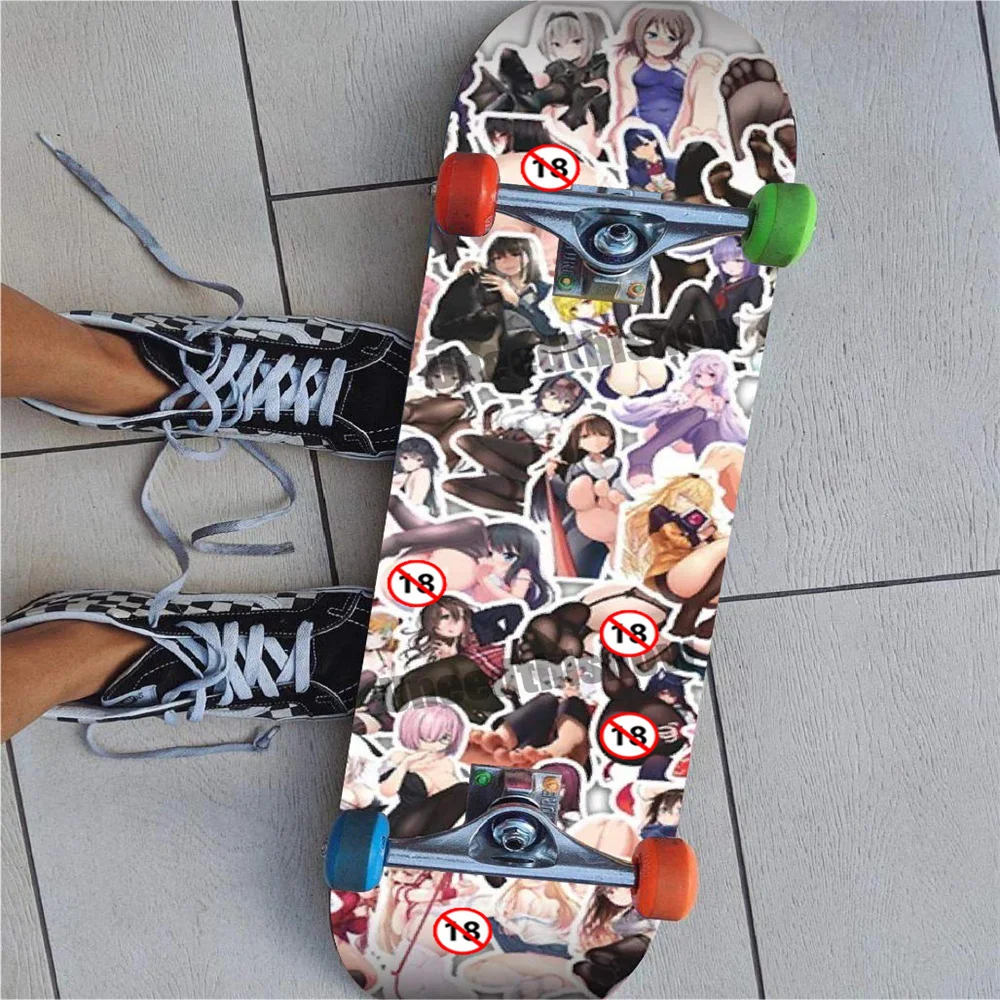 Autocollants Hentai Waifu, autocollants Sexy Anime Girl pour adultes, autocollants imperméables pour bouteilles d'eau, ordinateur portable, Skateboard, 10/30/50/100 pièces