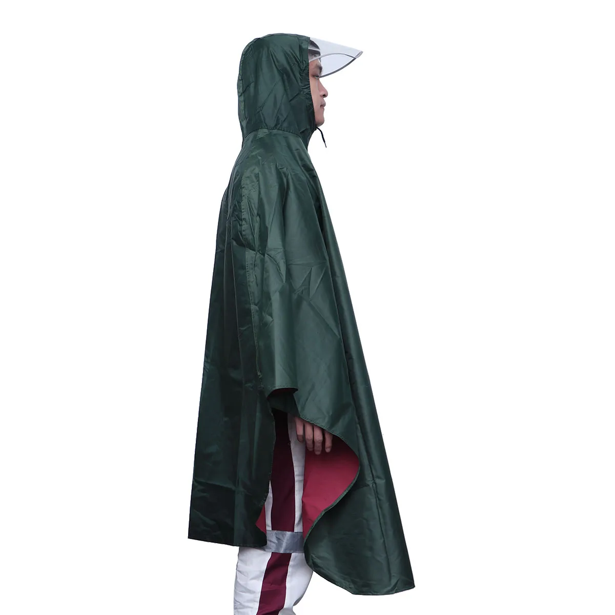 

Bicycle Raincoat Heavy Duty Transparent Raincoats Mens Adults Poncho Large Hat Brim Cape Riding Camping Outdoor Activities