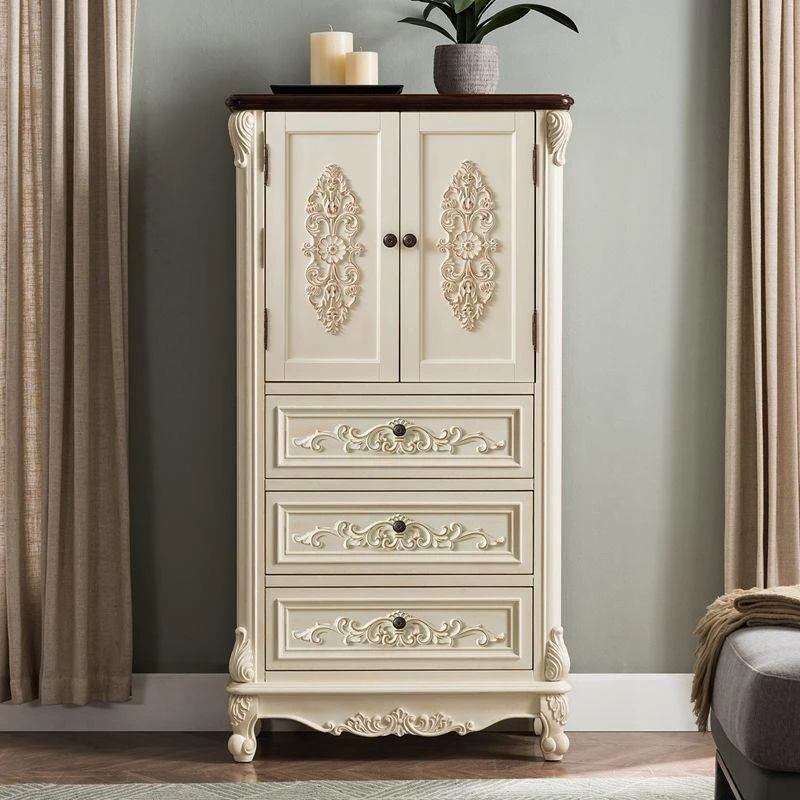 European solid wood chest cabinet American vertical