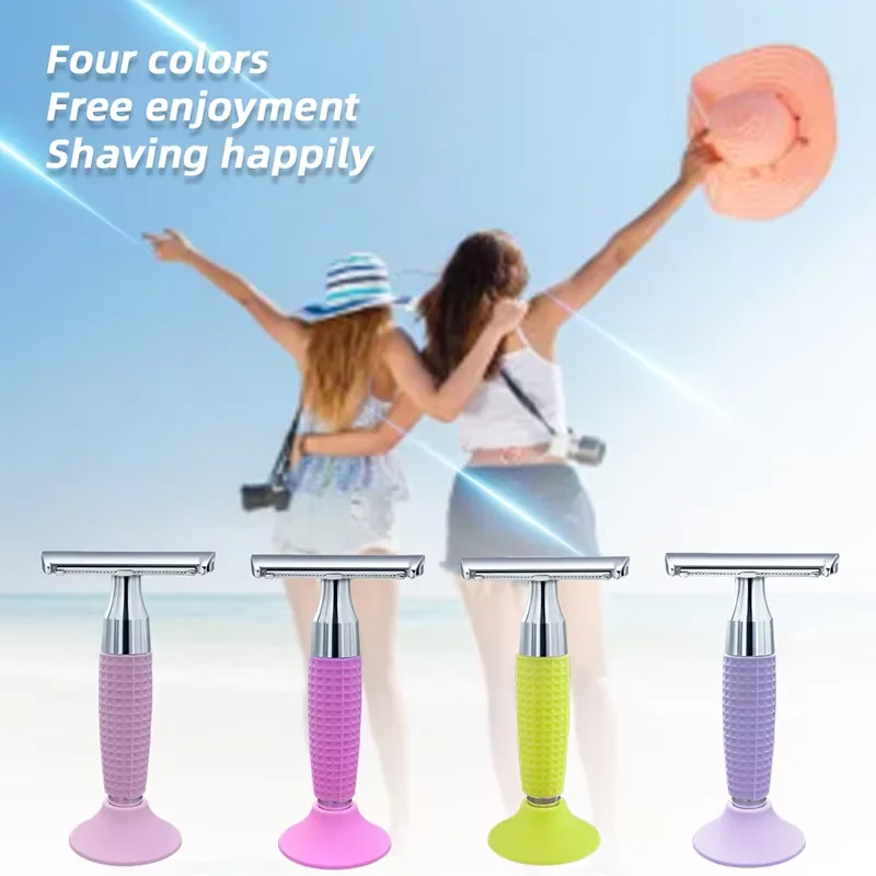 

JOKMAE Women Manual Safety Razor Zinc Alloy Multifunctional Female Razor Detachable 10 Blades Leg Hair Shaving Manual Razor