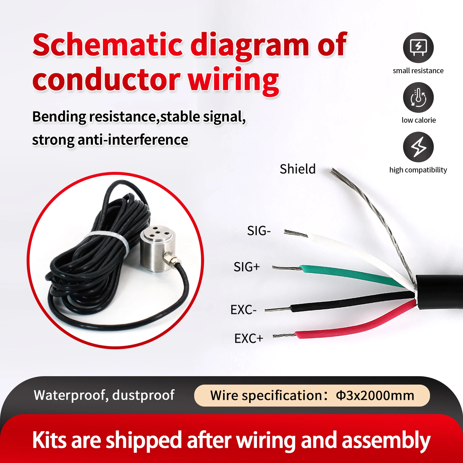 Capteur de cellule de charge à micro-colonnes et affichage indicateur, pression de test et force de compression pour balance électronique, verrouillage de crête/Valley