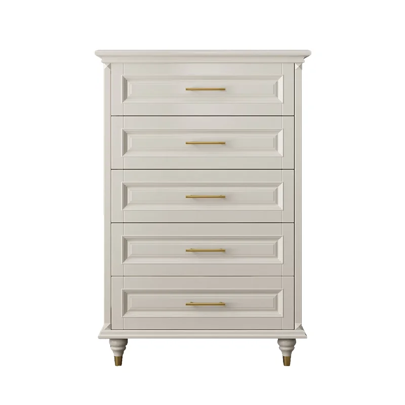 

Wall American light luxury solid wood chest of drawers, bedroom storage chest of drawers, modern simple living room 679 bucket c