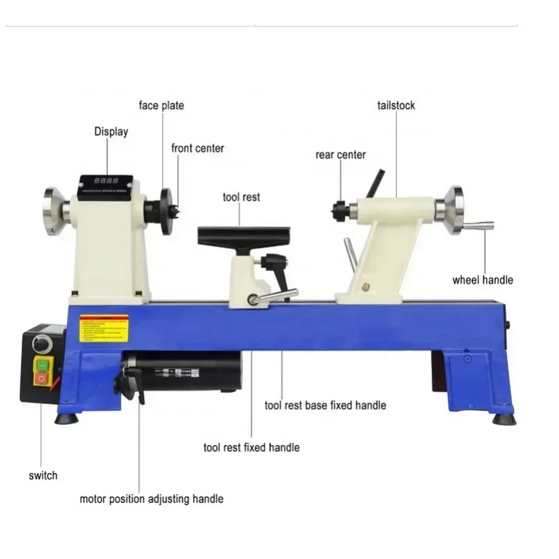 Wood Lathe MC1218VD Mini Wood Turning Lathe Machine