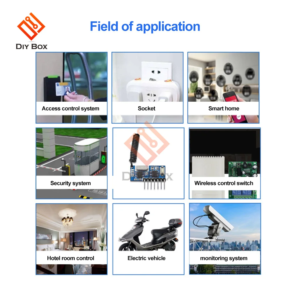 Bezprzewodowy 4-kanałowy odbiornik RF 433 mhz 1527 EV1527 PT2262 moduł dekodera kodów uczenia się do pilota DC3.3V-5V
