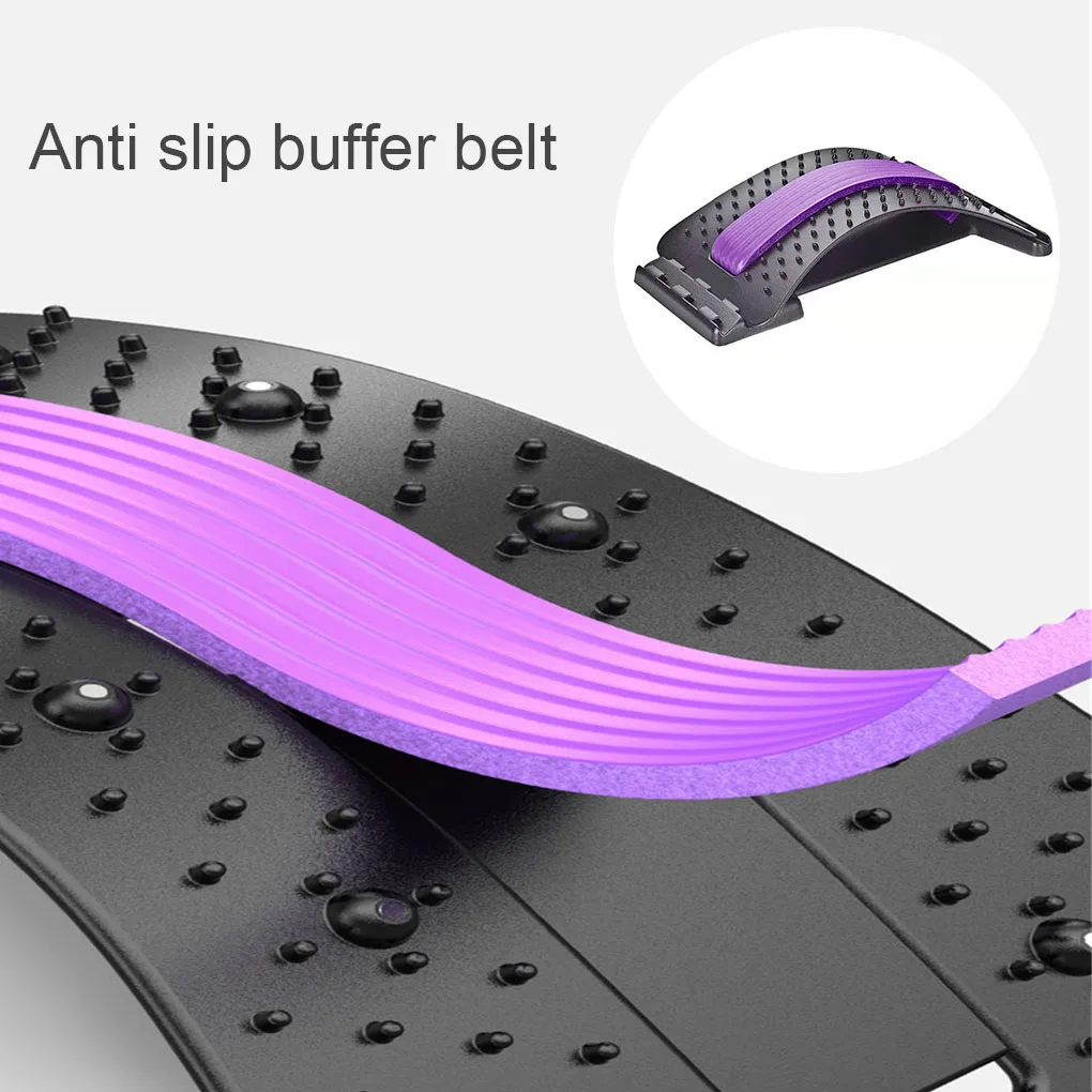 Multi-Level Adjustable Back Massager Stretcher Waist Neck Fitness Lumbar Cervical Spine Support Pain Relief Muscle Stretcher