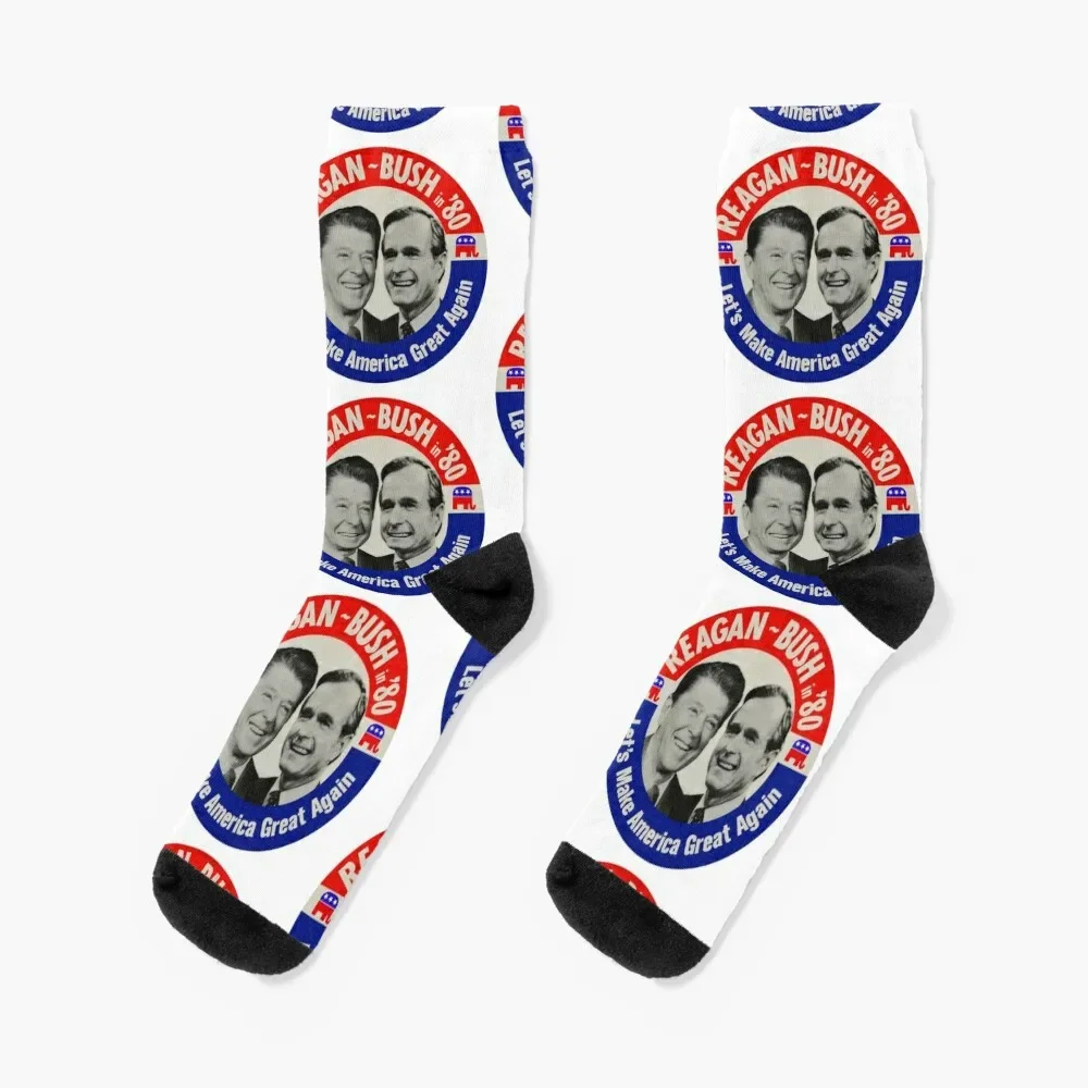 

Reagan Bush 1980 Election Campaign Socks sheer hiking designer luxe Men Socks Women's