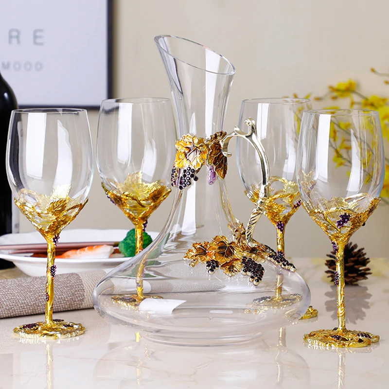 Flower Wine Glass Goblet Gold Wedding Adults Wine Glass Outdoor Women Home Drinking Funny Kieliszek Do Wina Home Garden Copa