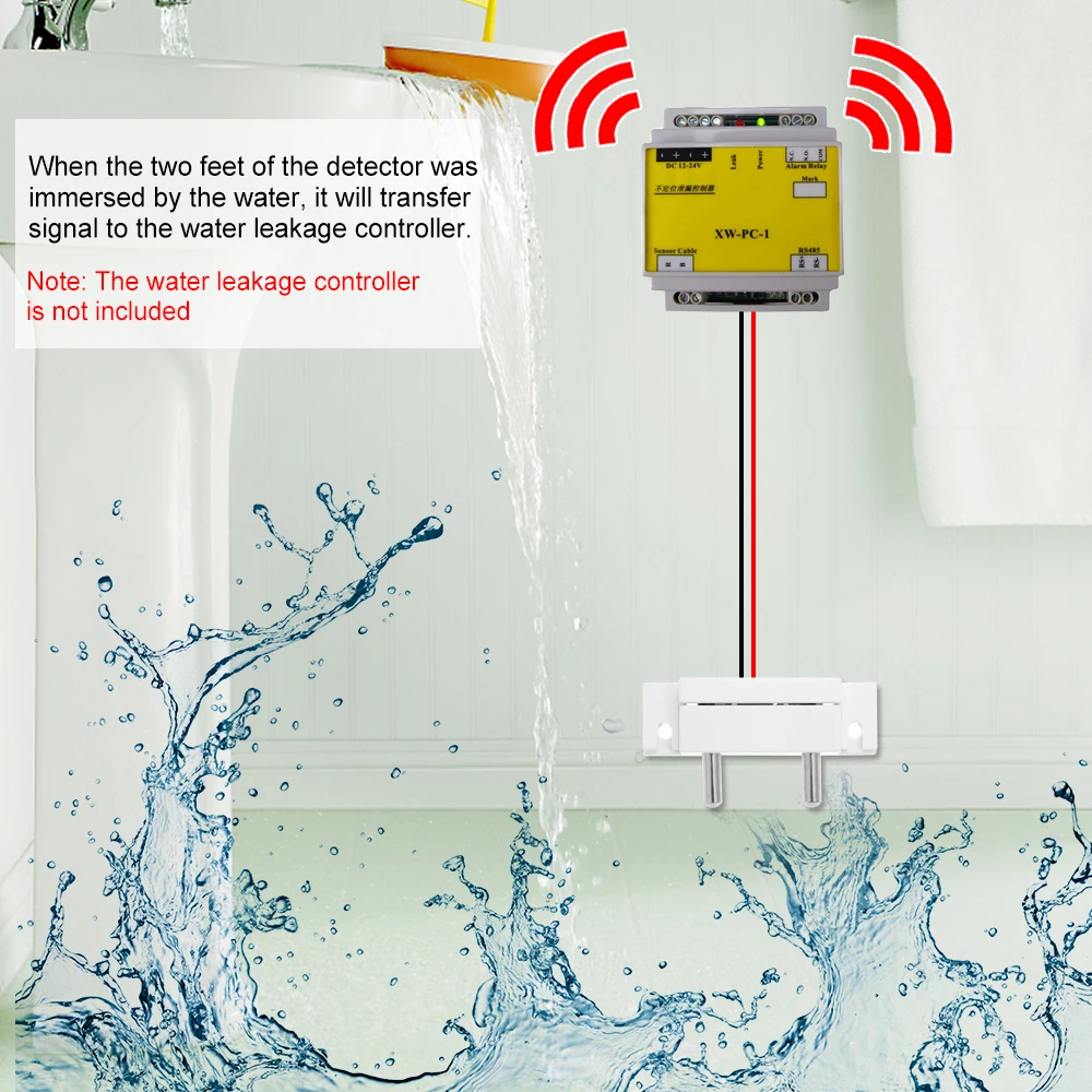 เซ็นเซอร์วัดระดับน้ำแบบจุ่มน้ำ - Water Leak Detector Wired บทวิจารณ์และราคา