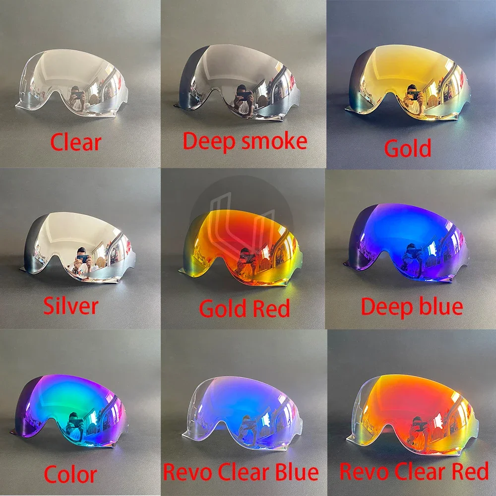 

Motorcycle helmet visor rainbow shield smoke colorful Gold silver lens For SHOEI JO EX-ZERO CJ-3 Half helmet retro helmet lens