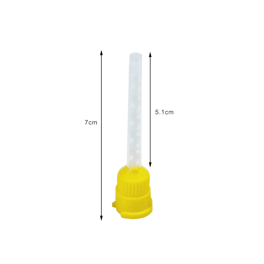 Cabezal mezclador de silicona y goma para materiales dentales, pistola de goma para odontología, transportador de puntas de mezcla, tubo mezclador