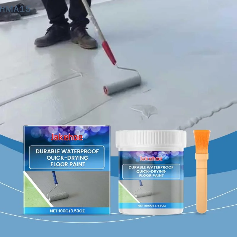 [H]Jakehoe Quick-Drying Floor Coating，Waterproof, Quick-Drying, Convenient Gray Floor Coating for Indoor and Outdoor  Floors