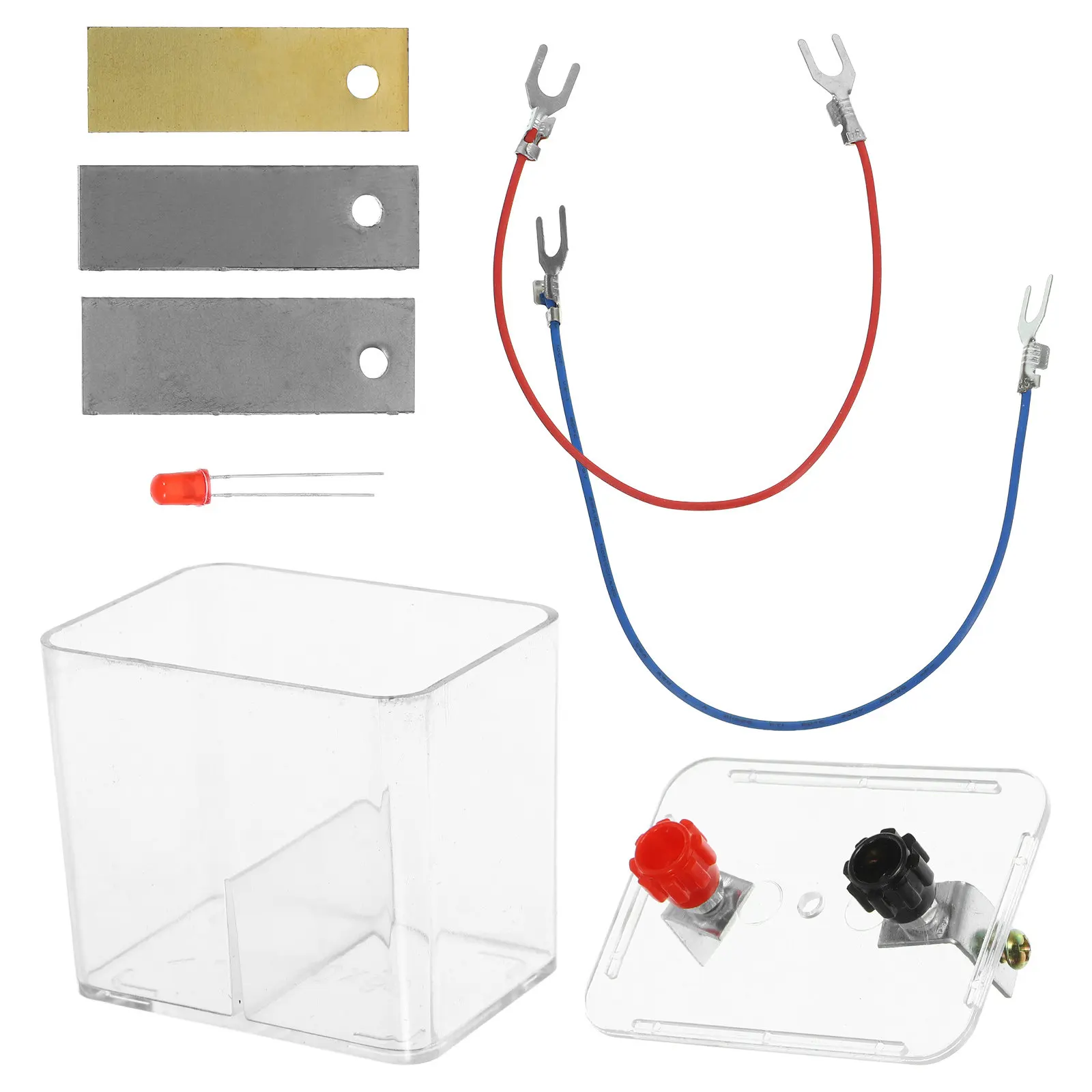

1Set Fruit Experiment Device Scientific Experiment Fruit Kit with Sturdy Copper Iron Zinc Sheets for DIY Energy
