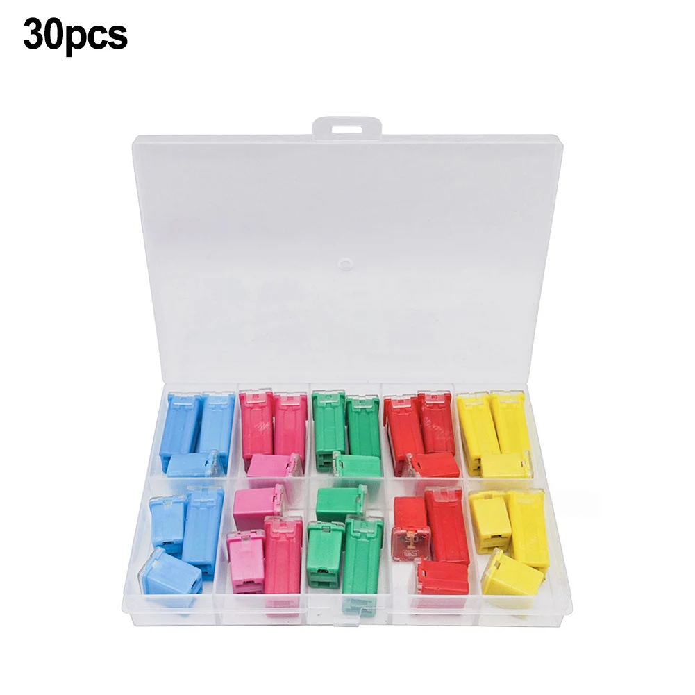 Fuse Assortment Kit Car Fuse Kit Copper And Plastic Construction Engraved Amperage Marking Plastic Storage Organizer