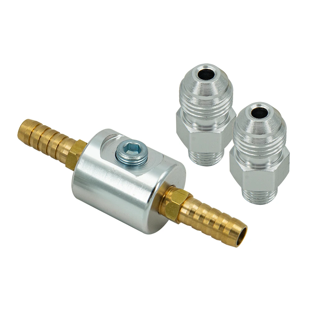 Universal Fuel Pressure Gauge, Kit Adaptador para Sistemas de Injeção de Combustível, Líquido Cheio, Polido Case 0-160 psi, 1/8 NPT