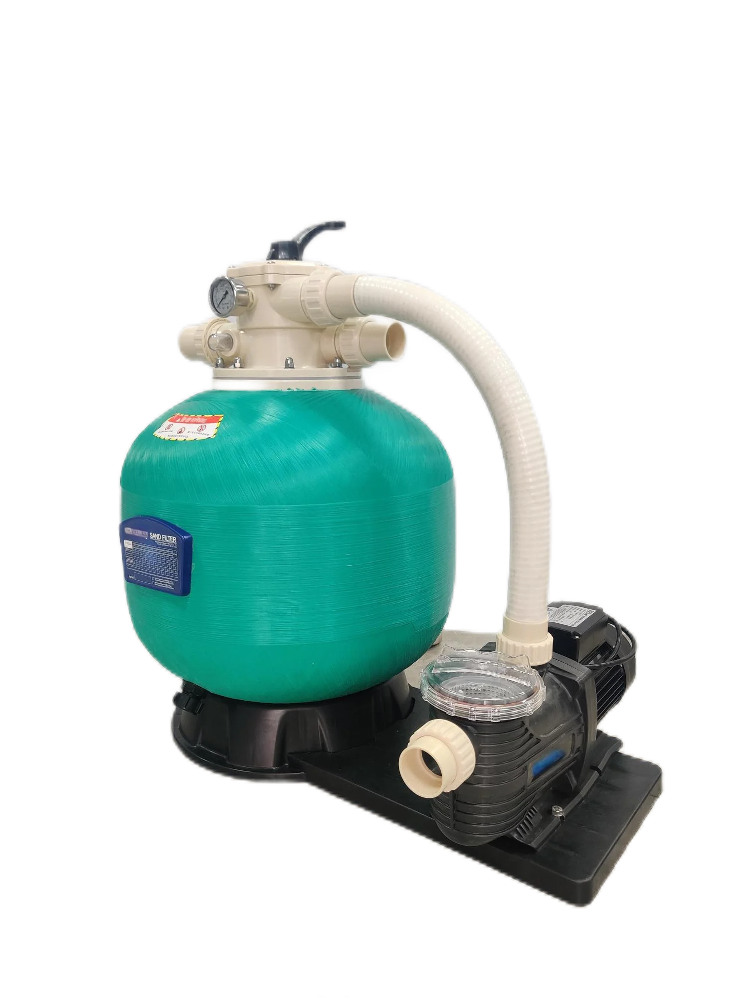 1.5 Horsepower Fiberglass Water Circulation Pump Filter With Backwashing Function Swimming Pool Equipment