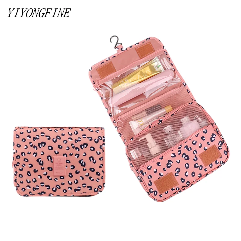 Women Nylon Travel Bag Waterproof Hook Makeup Bag Unisex Neceser Toiletries And Cosmetics Organizer Pouch Bathroom Storage Bags