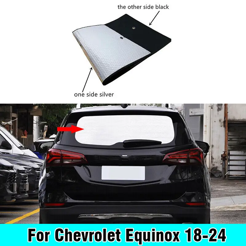 

Fit For Chevrolet Equinox 18-24 Rear Windshield Black Silver Privacy Sunshade