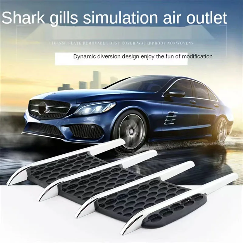 Car shark gill simulation air outlet side air outlet hood decoration vent door car decoration modified car stickers