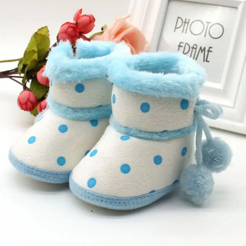 Baby Shoes Cotton Plush Newborn Fur Snow Boots Soft Sole First Walkers For Infant Boys Girls Cute Winter Toddler Casual Shoes