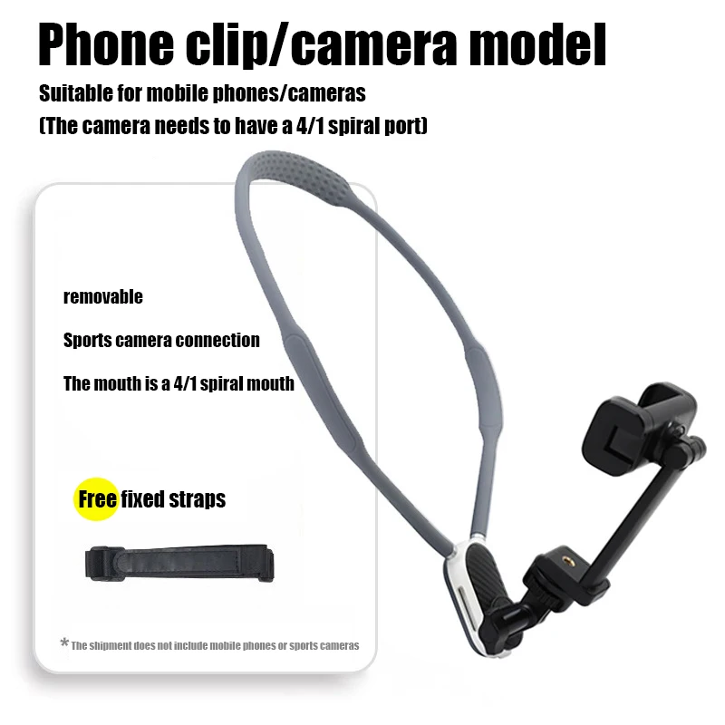 

Neck Mount Phone Clip 360° Rotation POV Phone Hold for Iphone 15 14 13 12 11 10 SAMSUNG HUAWEI XIAOMI Phone Accessories