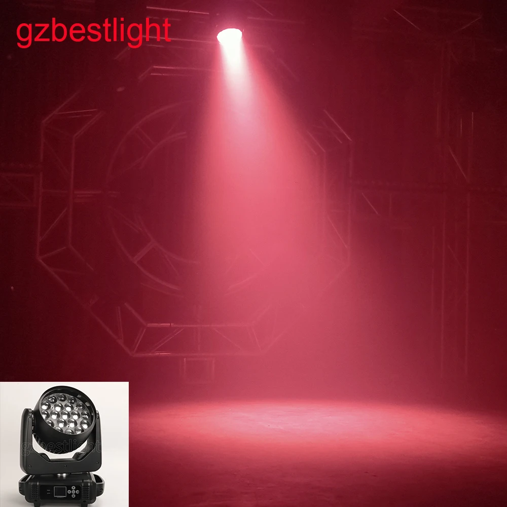 New 2021 new version backlight mac aura 19x15w lyre wash zoom led moving head light with RDM 19x15w RGBW Zoom led moving head