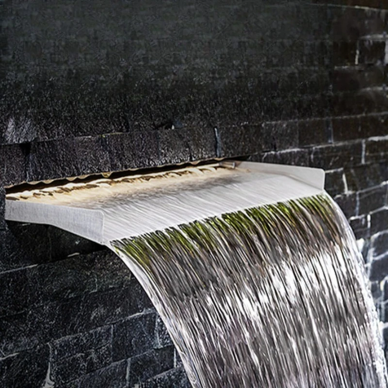 All-inclusive,  stainless steel waterfall outlet fish pond water curtain landscaping water wall landscape sink