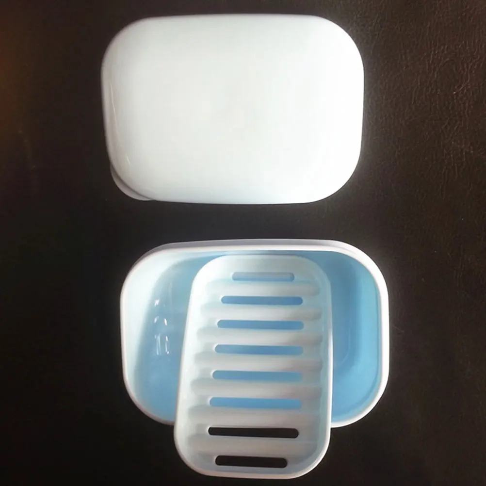

2pcs Longlasting Box Double Layer Waterproof Soap Dish With Drain For Bathroom Kitchen Soap Holder Container For