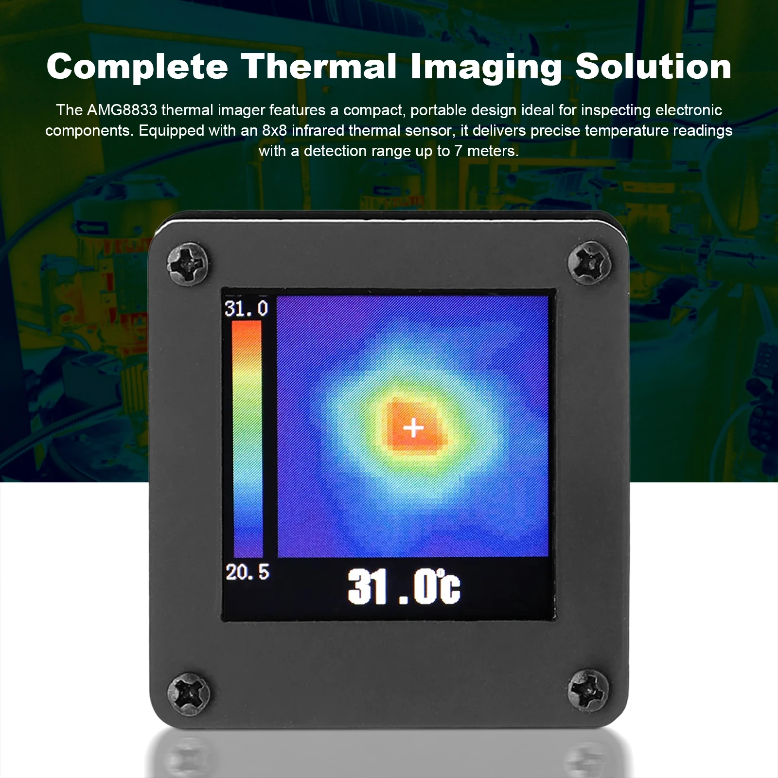 Инфракрасная тепловизионная камера 8x8, расстояние обнаружения 7 м, инфракрасный тепловизор, мини-ручная тепловизионная камера для домашнего офиса, подарки