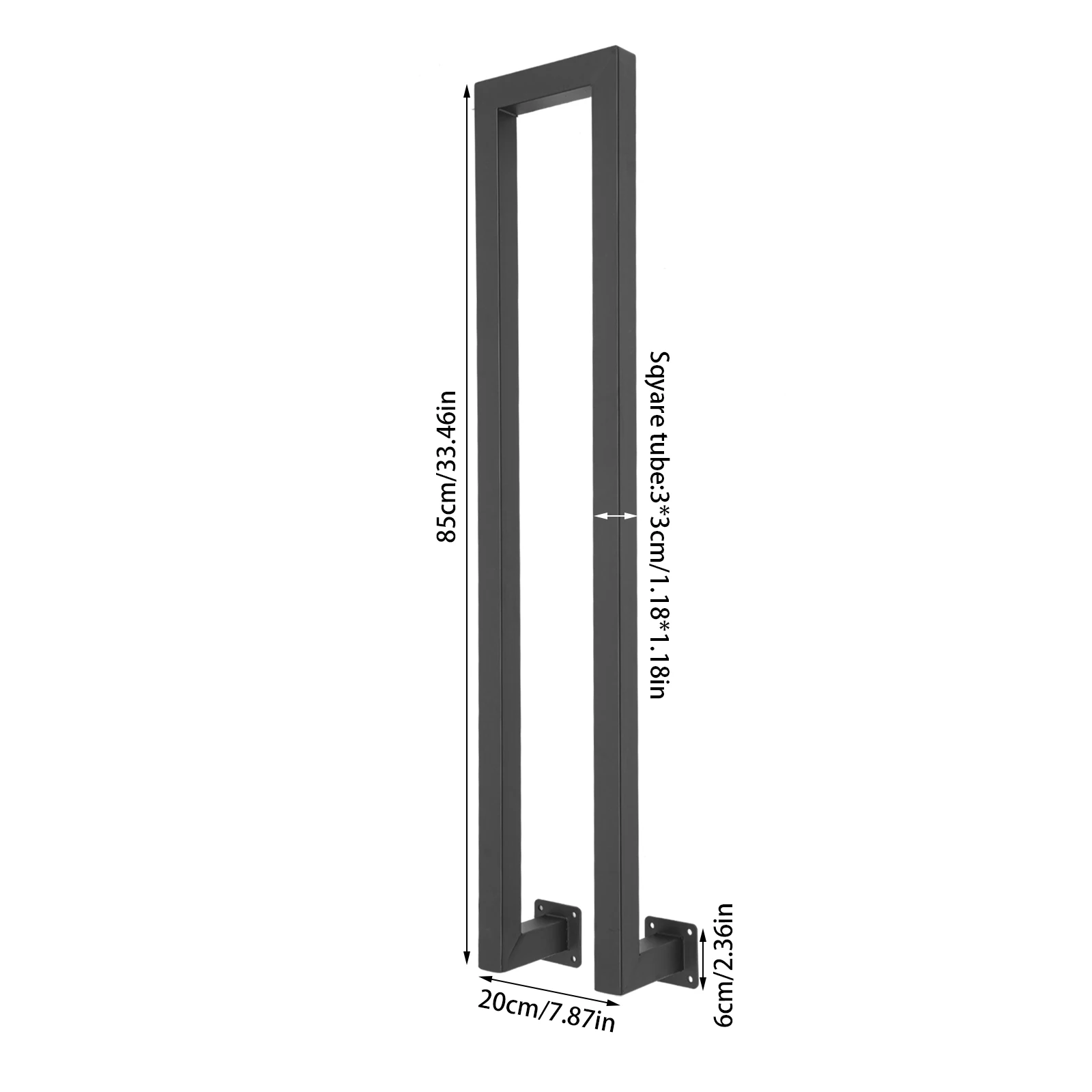 85*20 سنتيمتر n على شكل الجانب جبل درابزين الدرج ، الحديد داخلي وخارجي درابزين اليد ، درابزين الزخرفية السوداء الحديثة #2