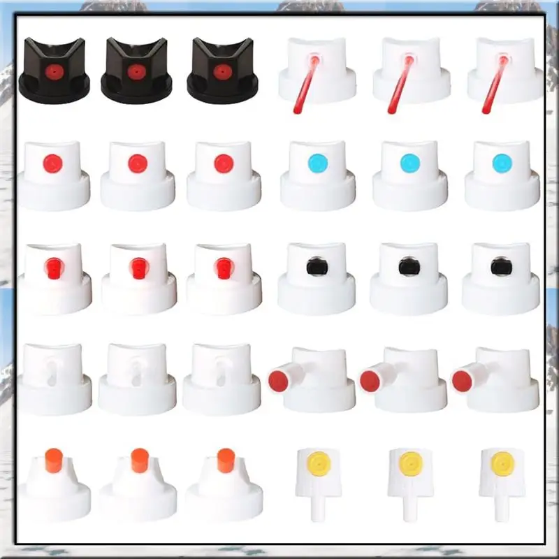 AA46 30PCS Spraypaint Caps For Female Cans,Spray Can Nozzle Artist-Grade Spraycontrol Kit