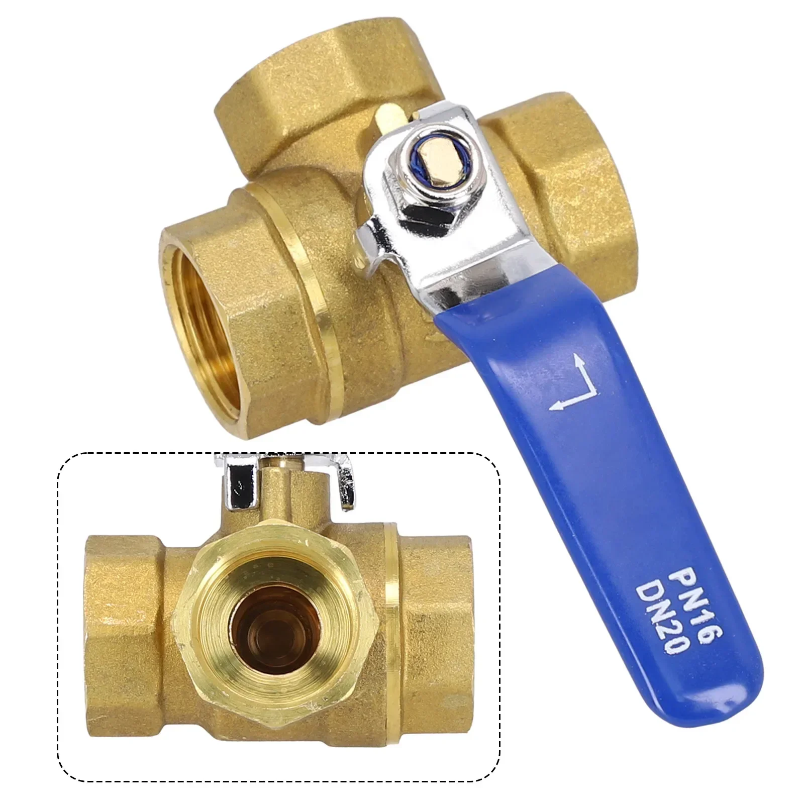 Valves Three-way Ball Valve T Type Three-way 1 Inch Ball Valve Copper Ball Valve L-shaped Copper Home Improvement