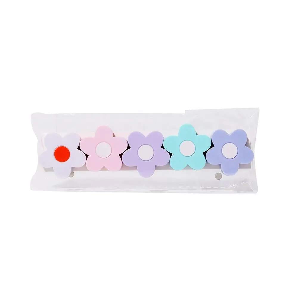 5PCS 3D Flower Shape Flower Photo Clip Freestanding Mini Postcard Holder Multicolor Stable Instant Photo Holder Home Office
