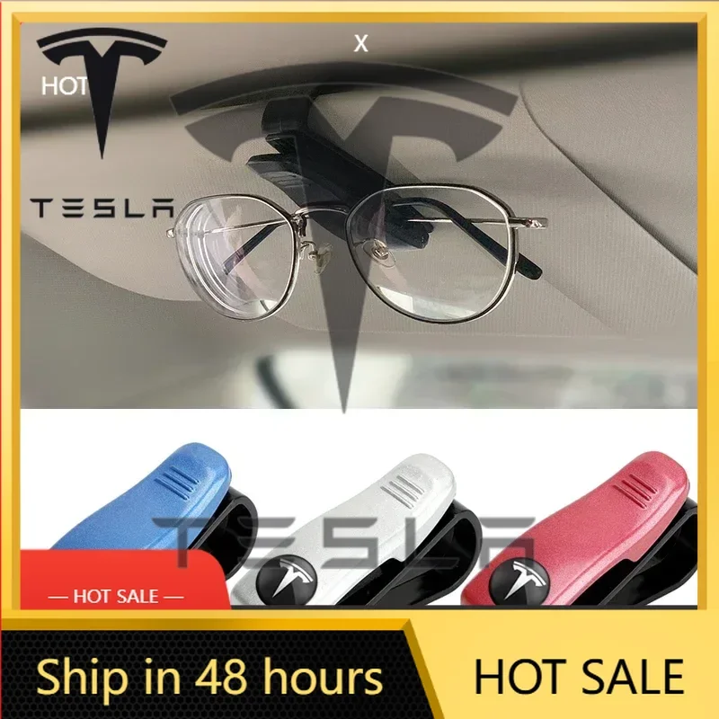 

Наклейка на автомобиль Tesla для моделей 3, Y, S, X, Roadster, P90D, P100D, держатель для солнцезащитного козырька и очков, портативный зажим для автомобиля