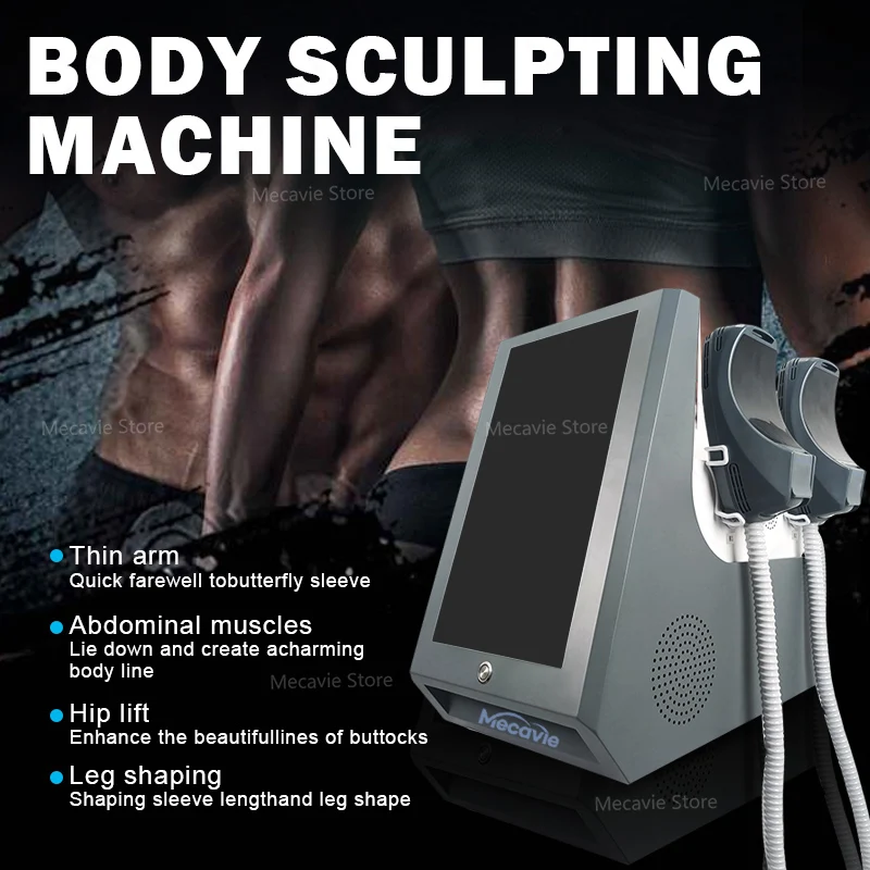 MECAVIE EMS Tragbares HIEMT-Gerät 6500 W 200 Hz Hochintensive elektromagnetische Therapie für den Körpermuskelstimulator