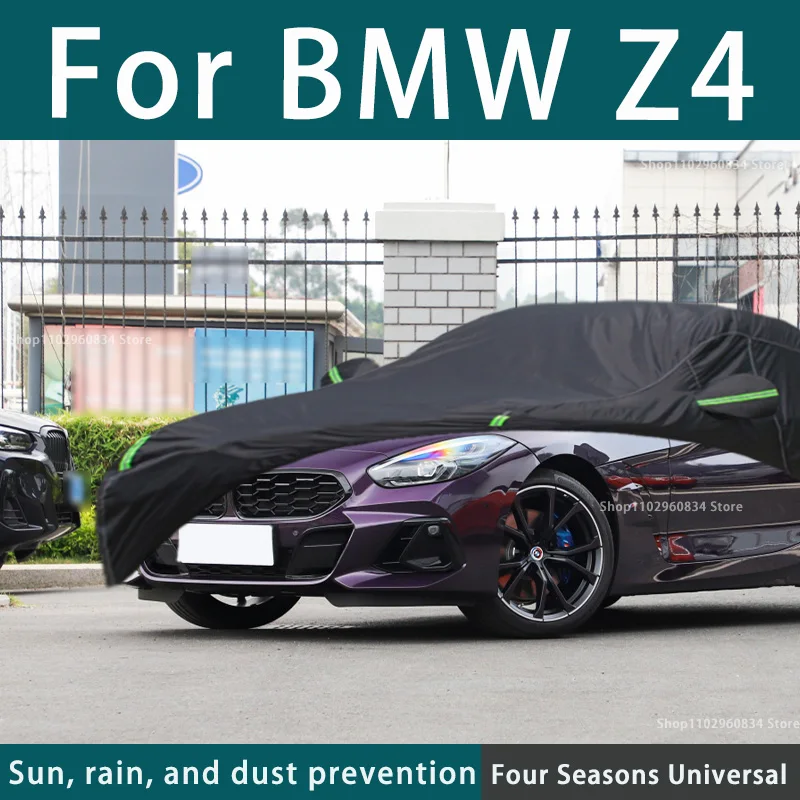 

For BMW Z4 210T Full Car Covers Outdoor Sun Uv Protection Dust Rain Snow Protective Anti-hail Car Cover Auto Black Cover